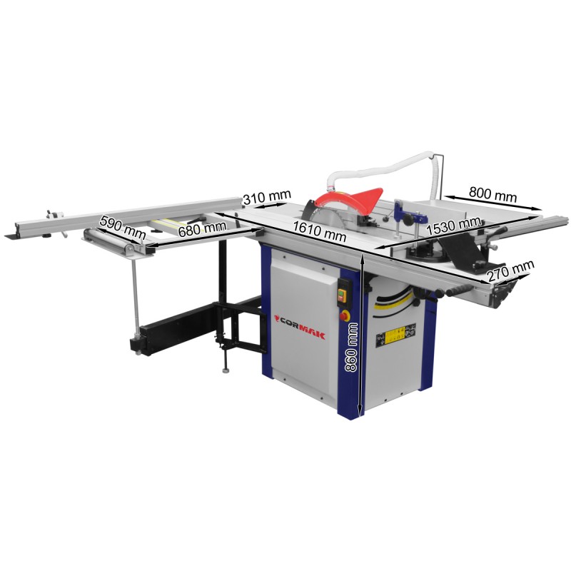 Formatkreissäge PS12E-1600 mit Vorritzer | CORMAK