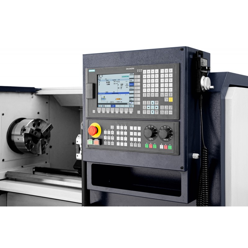 CNC-Drehmaschine CORMAK 400x700 mit manuellem Spannfutter und Steuerung SIEMENS SINUMERIK 808D