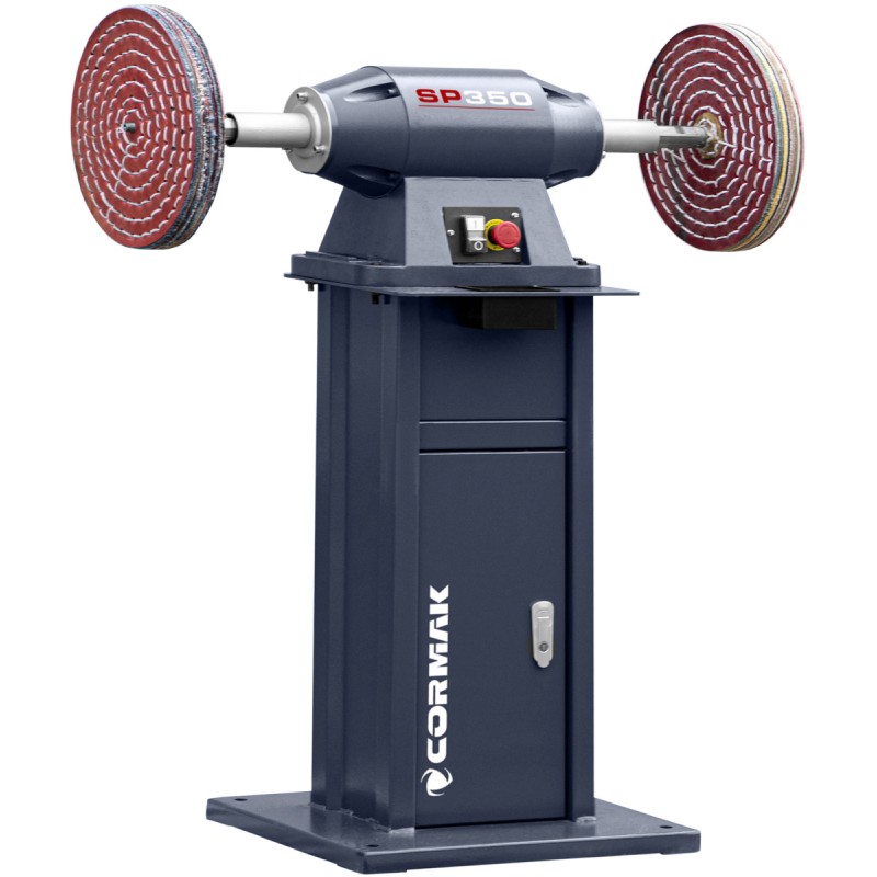 Industrielle Poliermaschine CORMAK SP350 mit Untergestell