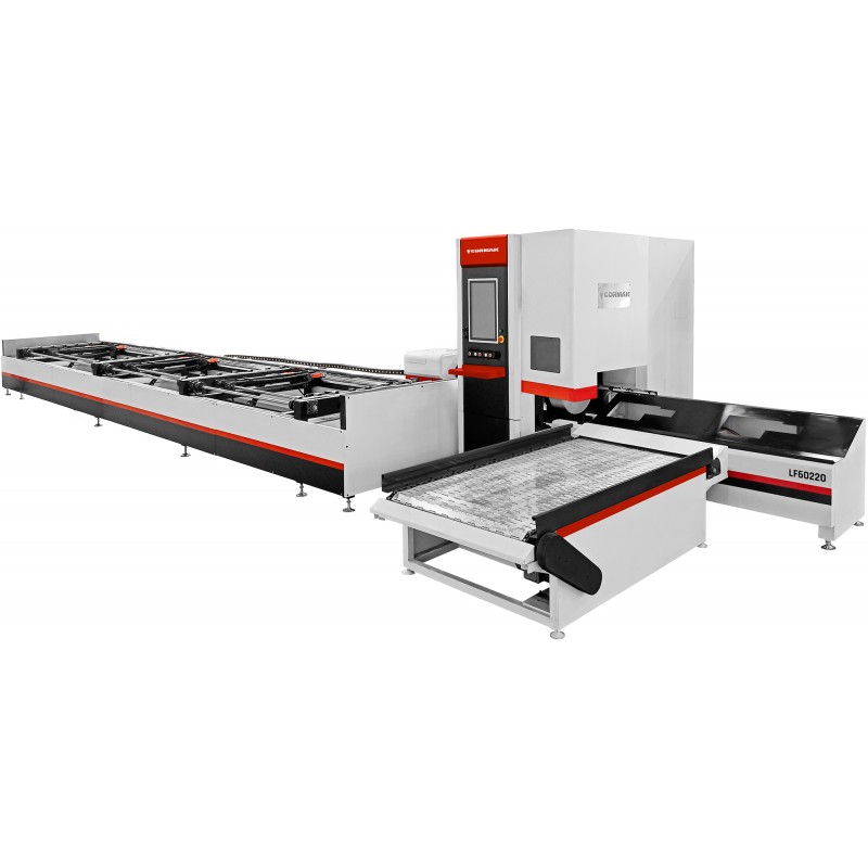 Faserlaser für Rohre und Profile CORMAK FIBER LF60220 mit halbautomatischem Zuführtisch