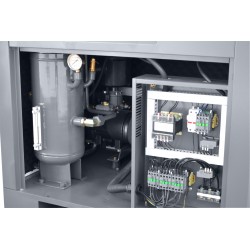Schraubenkompressor mit Frequenzumrichter, Kältetrockner IZBERG N30S und 1000L Druckluftbehälter THEOR 30 3200L/min 22kW