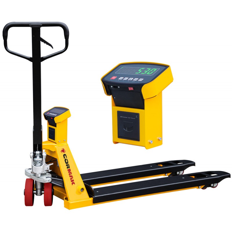 Wiegehubwagen CORMAK SP2500 PRINT mit integrierter Waage und Drucker (Tragkraft 2500kg)