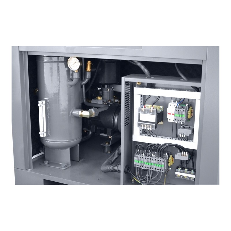 Schraubenkompressor mit Kältetrockner IZBERG N20S und 500L vertikalem Druckluftbehälter CORMAK THEOR 20 2000L/min 15kW
