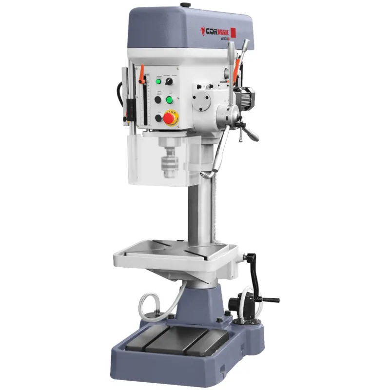 Tischbohrmaschine CORMAK WS32BC mit automatischem Vorschub und Kühlung