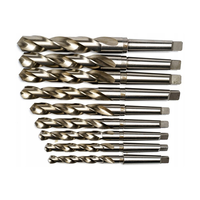 Geschliffener Bohrersatz CORMAK HSS MK2 & MK3 14,5–30mm 9-tlg.