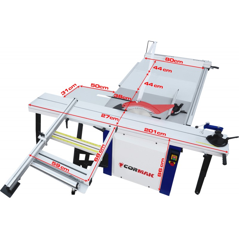 Formatkreissäge mit Vorritzer CORMAK PS12E-2000