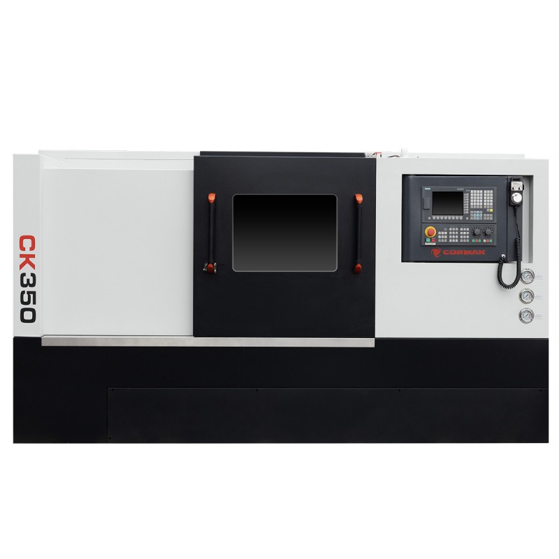 CNC-Drehmaschine CORMAK 350x1000 mit hydraulischem Spannfutter und Siemens Sinumerik 808D