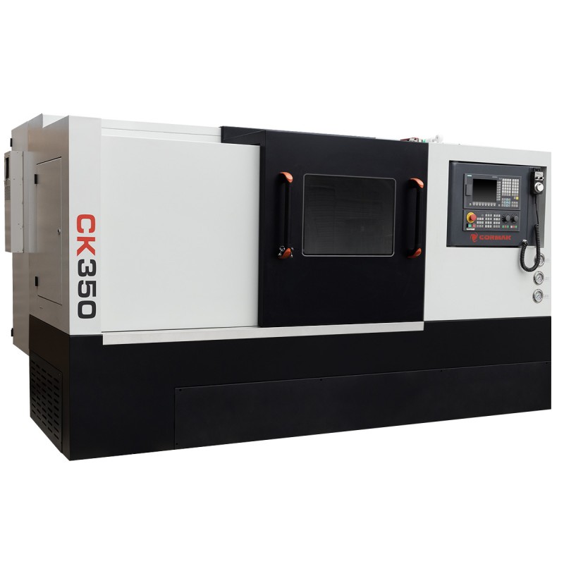 CNC-Drehmaschine CORMAK 350x1000 mit hydraulischem Spannfutter und Siemens Sinumerik 808D