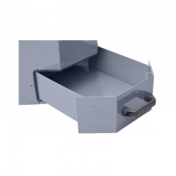 Industrie-Doppelschleifmaschine CORMAK M300S mit Untergestell und Absaugung CORMAK MDC750 400V für Metallspäne