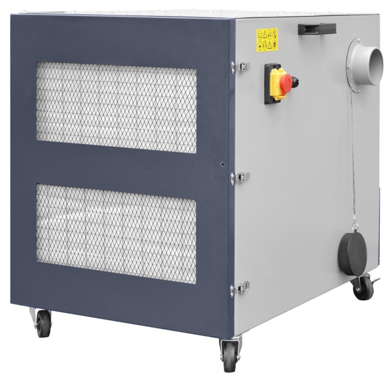 Industrie-Doppelschleifer CORMAK M300S mit Untergestell und Absaugung für Metallspäne und -abrieb MDC1500 400V