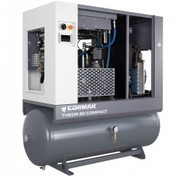 Schraubenkompressor mit Kältetrockner und 500L Druckluftbehälter CORMAK THEOR 20 COMPACT 2000L/min 15kW