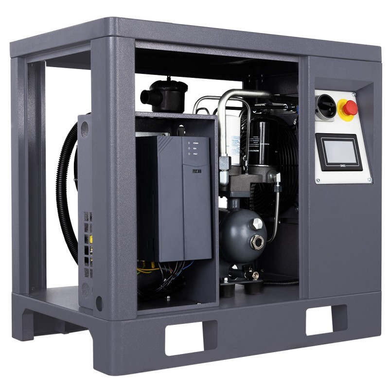 Schraubenkompressor mit Frequenzumrichter und 200L Druckluftbehälter LUFT 400 380L/min 3.0kW 230V