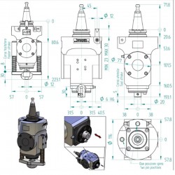 CNC-Aggregat ISO30 mit oszillierendem Messer CORMAK H6314H0354