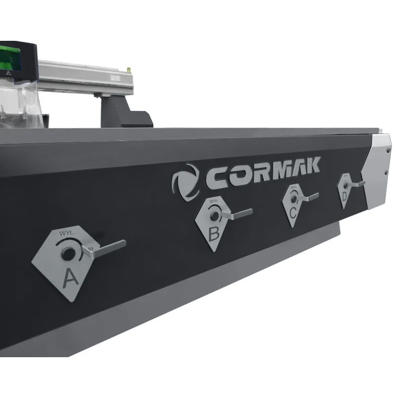 CNC-Fräsmaschine für Holz CORMAK C2040 ATC 4 ACHSEN PREMIUM 2150x4300 mit Hybridtisch