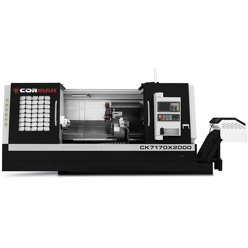 CNC-Drehmaschine CORMAK CK7160 x2000 Hydraulisches Futter 12 Werkzeuge Siemens Sinumerik 808D
