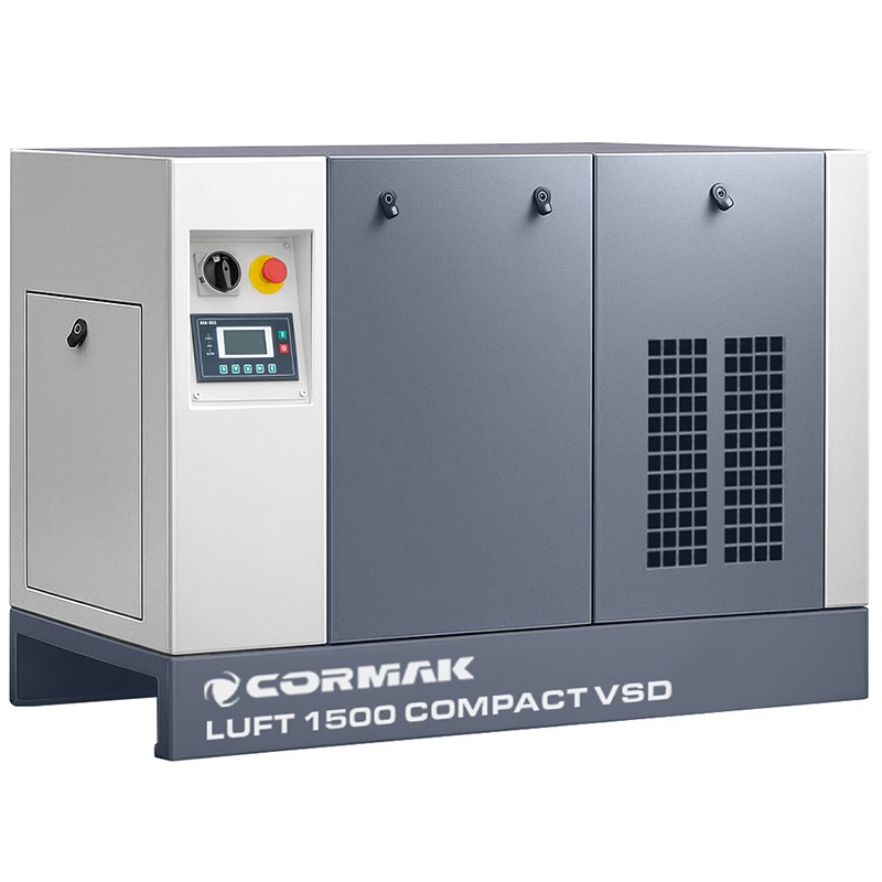Schraubenkompressor mit Kältetrockner und Frequenzumrichter CORMAK LUFT 1500 COMPACT 1580L/min 11kW