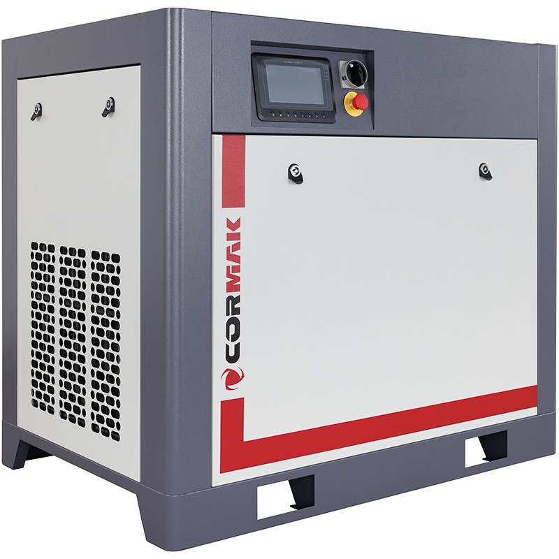 Schraubenkompressor mit Frequenzumrichter, Kältetrockner IZBERG N30S und 500L Druckluftbehälter THEOR 30 3200L/min 22kW