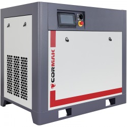 Schraubenkompressor mit Frequenzumrichter, Kältetrockner IZBERG N30S und 1000L Druckluftbehälter THEOR 30 3200L/min 22kW