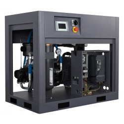 Schraubenkompressor mit Frequenzumrichter, Kältetrockner IZBERG N20S und 500L Druckluftbehälter THEOR 20 2000L/min 15kW