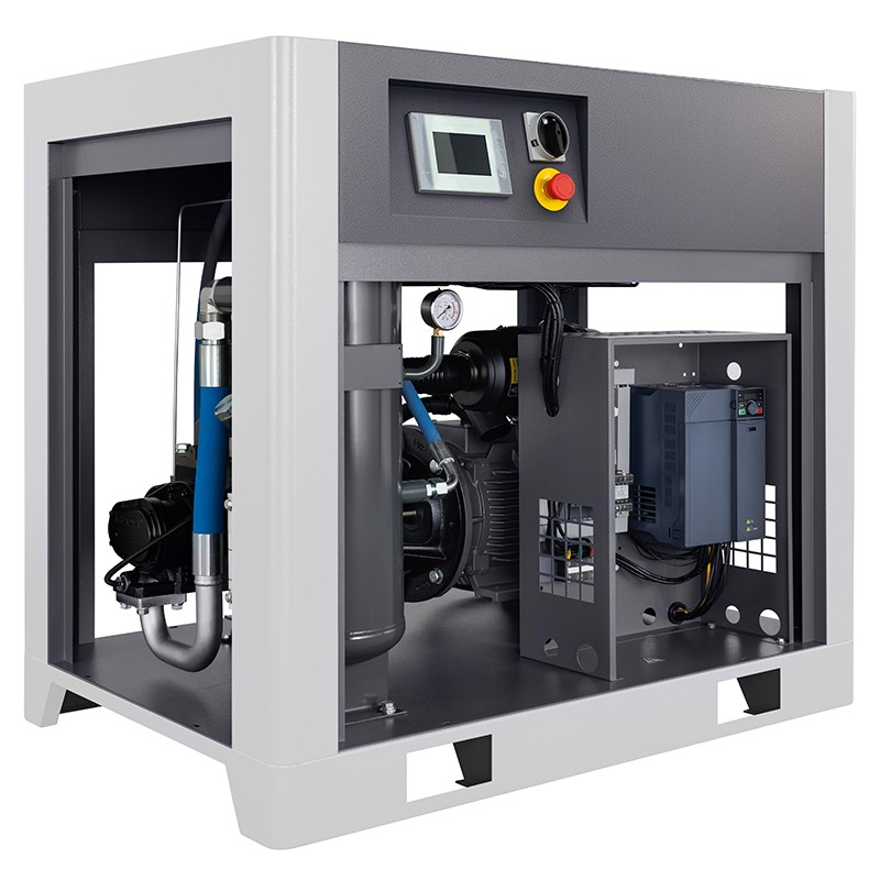 Schraubenkompressor mit Frequenzumrichter, Kältetrockner IZBERG N20S und 1000L Druckluftbehälter LUFT 1500 1580L/min 11kW