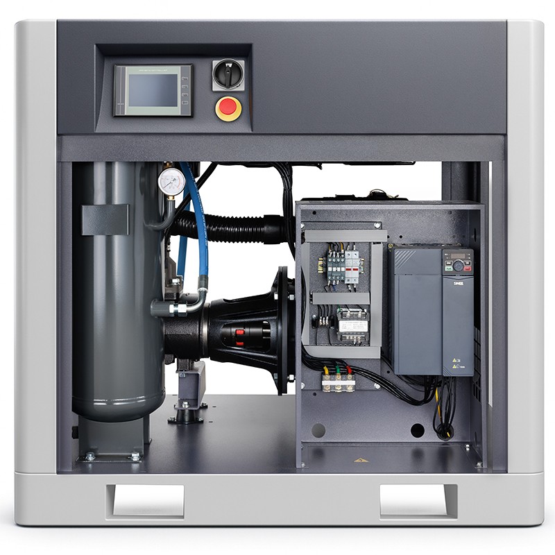 Schraubenkompressor mit Frequenzumrichter, Kältetrockner IZBERG N20S und 1000L Druckluftbehälter LUFT 1500 1580L/min 11kW