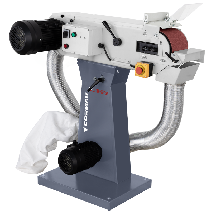 Bandschleifmaschine für Metall CORMAK BS75-200 mit Absaugung