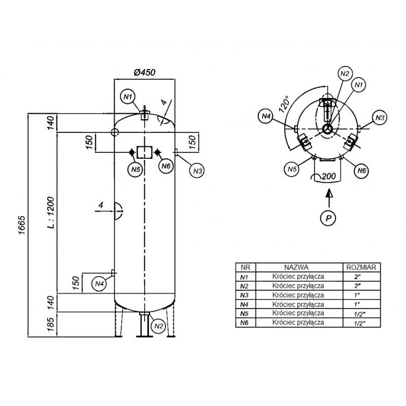 Schraubenkompressor mit Kältetrockner N10S und 200L vertikalem Druckluftbehälter CORMAK LUFT 700 VSD+PM 650L/min 5.5kW