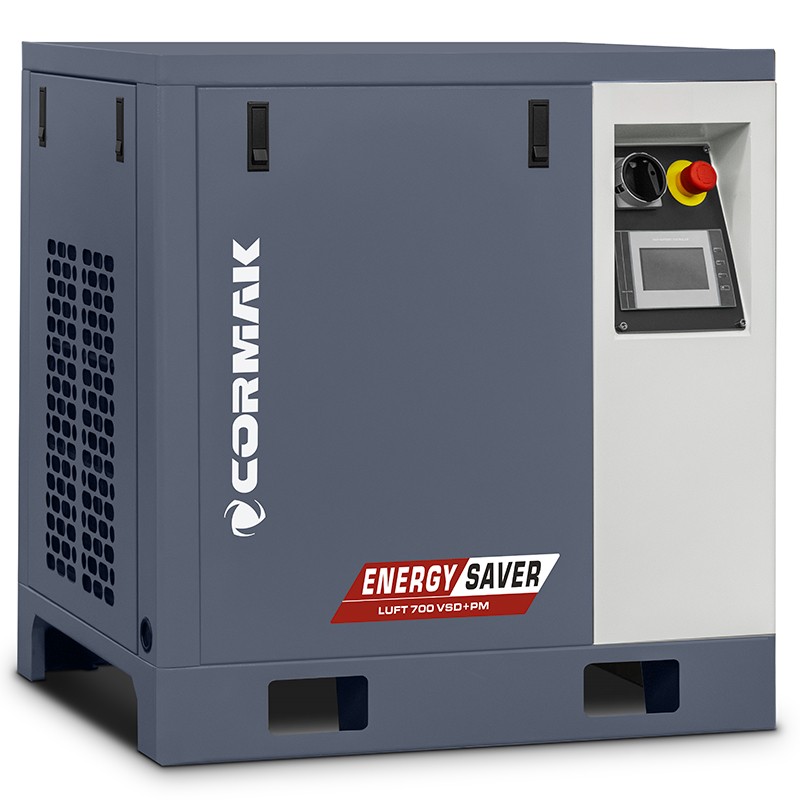 Schraubenkompressor LUFT700 VSD+PM 5,5kW Set 500L | CORMAK