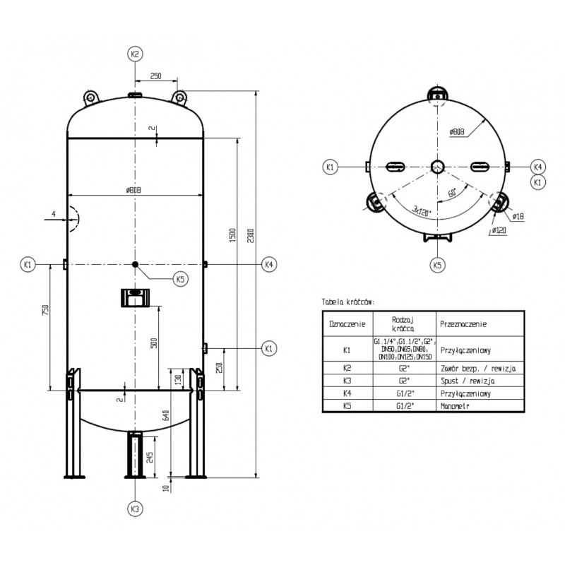 Schraubenkompressor mit Kältetrockner IZBERG N10S und 1000L vertikalem Druckluftbehälter CORMAK LUFT 1000 950L/min 7.5kW