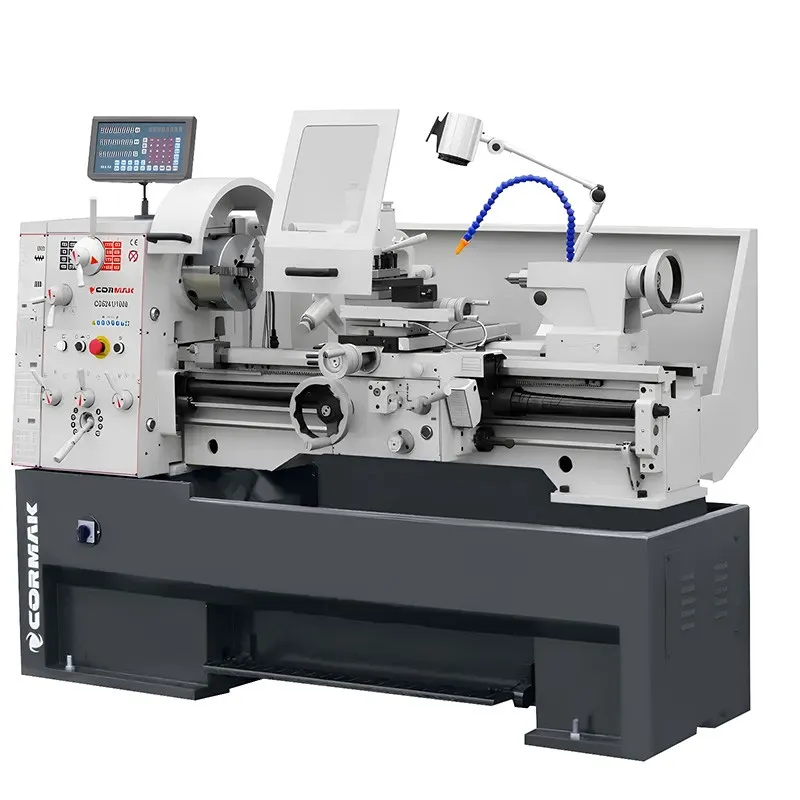 Konventionelle Universaldrehmaschine CORMAK 410x1000 + Drehmeißel + mitlaufende Körnerspitze