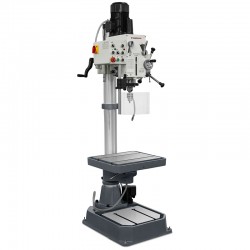 Industrielle Getriebe-Säulenbohrmaschine CORMAK ZS-40B mit Automatikvorschub + Gewindeschneidhalter-Set