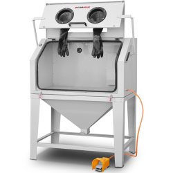 Kabinen-Sandstrahler CORMAK KDP450TOP 450L mit oberer Öffnung und Zyklonabscheider DC15