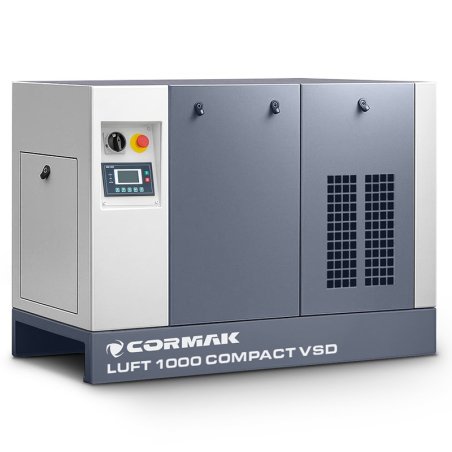 Schraubenkompressor mit Kältetrockner und Frequenzumrichter CORMAK LUFT 1000 VSD COMPACT 950L/min 7.5kW