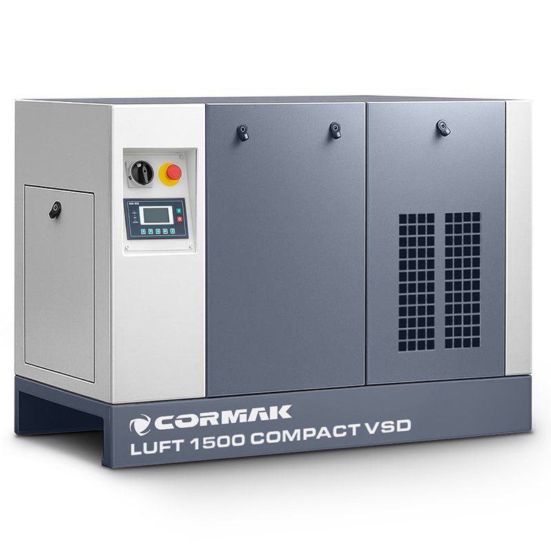 Schraubenkompressor mit Kältetrockner und Frequenzumrichter CORMAK LUFT 1500 COMPACT 1580L/min 11kW