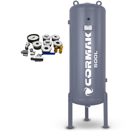 Druckluftbehälter 500L 11bar mit Zubehör CE-zertifiziert | CORMAK