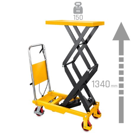 Scherenhubtisch CORMAK TA1513 (Tragkraft 150kg, Hubhöhe 1340mm)