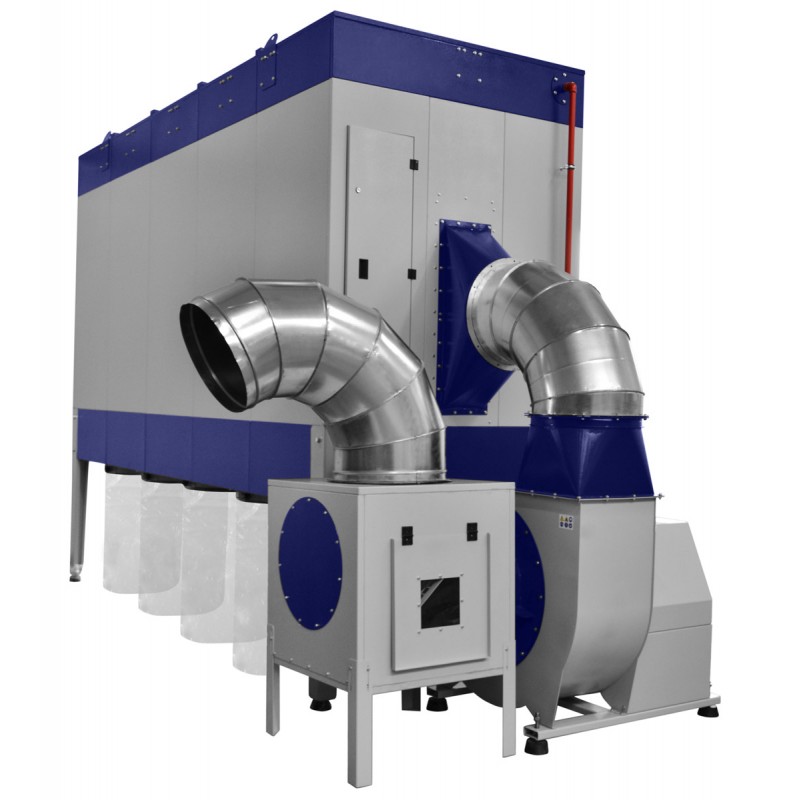 Industrielle Absauganlage CORMAK Vibra Motor DCV47850 m³/h PREMIUM 60HP für Späne und Sägemehl