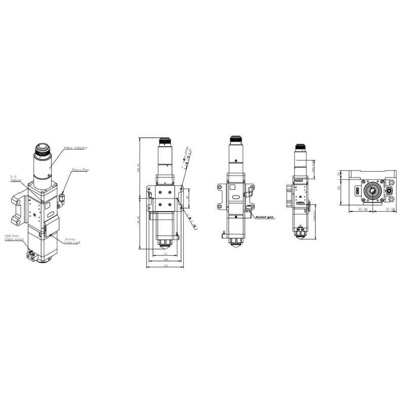 Schneidkopf RAYTOOLS 1000W für Faserlaser