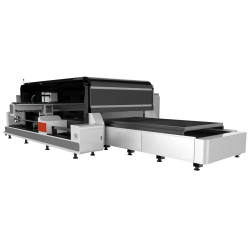 Geschlossene Faserlaser Schneidanlage mit Rohr- und Profilaufsatz CORMAK FIBER LF3015GAR
